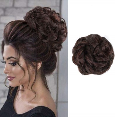 Blushia Light Weight Artifical Juda  Bun Extension For Women in Brown Hair Extension