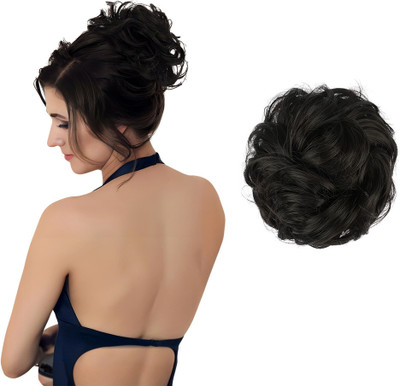 D-DIVINE Synthetic Bun Extension And Wigs, (Black, Pack of 1) Hair Extension