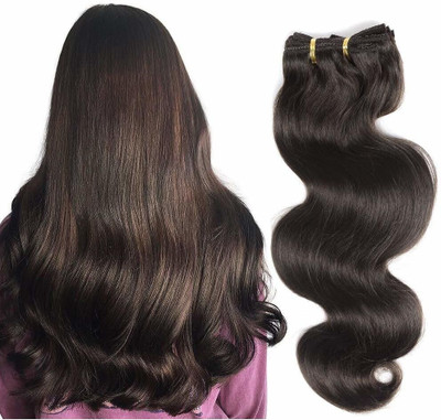 TRESS Beautiful Look Brown Wavy  5 Clip In Hair Extension