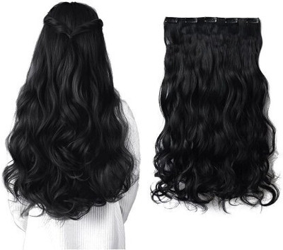 Getvock Clip in Wavy Black  Extension Hair Extension