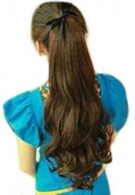 Views Brown Curly Ribbon Ponytail Hair Extension