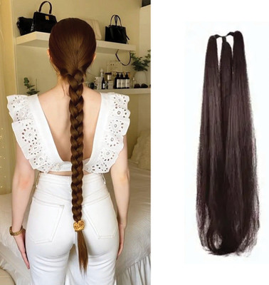 D-DIVINE Synthetic  Parandi/ Choti/ Extension For Women Brown (Pack Of 1) Hair Extension