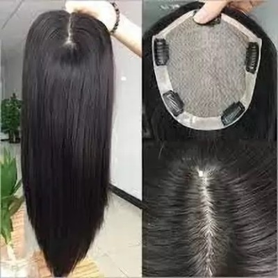 kerav good length 5 clip hair topper straight hair extension for front hair Hair Extension