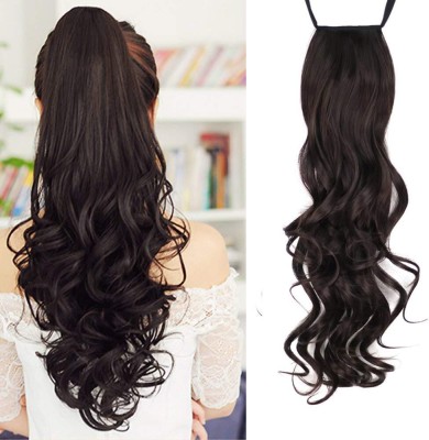 El Cabell Synthetic Wavy/curly Ribbon tie up Wrap around Ponytail Long 120grm Hair Extension