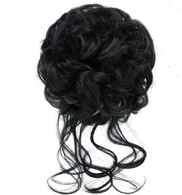 MEGARICH Messy  Bun with Fringe Tail Scrunchies  Pieces Hair Extension