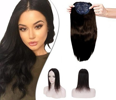D-DIVINE 18 Inch Silk Base Synthetic Topper / Closure Straight For Women Hair Extension
