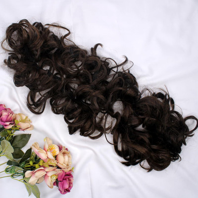 BeClassy Women Messy Long Frill For Ponytail And Juda Maker Elastic Stretchable-30 Inch Hair Extension