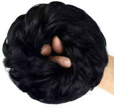DreamExim Messy  Donut Bun  Extension with Elastic Rubber Band  ties Hair Extension