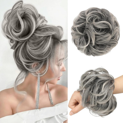 Sheetal Trader  Bun Extensions Messy Curly Wavy  Hair Extension