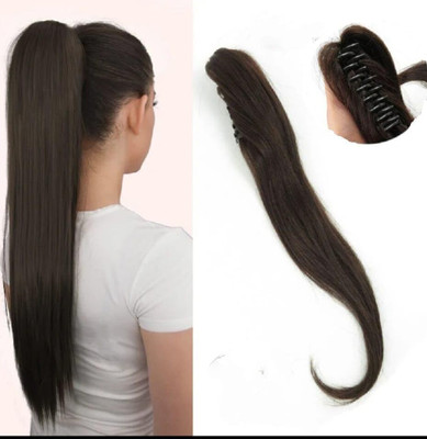 TRESS 27 Inches Clutcher Ponytail Synthetic Straight  Extensions For Women Hair Extension