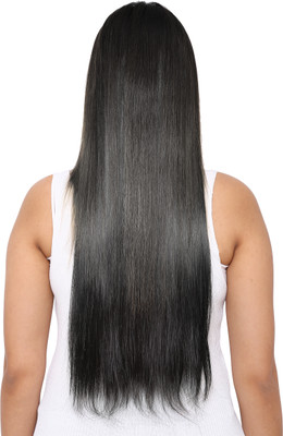 Longmax Soft Synthetic Clip in Extension Black  Extension Hair Extension