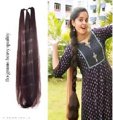 Pinaka (Pack of 1) Nice Look Paranda Choti Brown Colour 26 inch Instant Ready Hair Extension