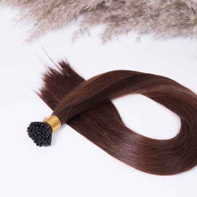 SHIVA I-Tip BROWN 22 INCH Straight Extensions 22 Strands Hair Extension