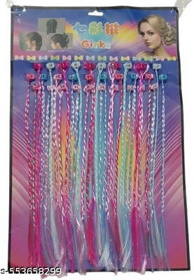 S Mark  Clip in Colorfull  Extension with Clips 6 PCS Hair Extension