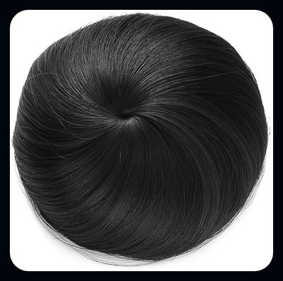 Hamsri Women's and Girl's Synthetic  Bun Plan Juda (Black)-N Hair Extension