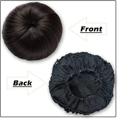 Tressed hair bun brown Hair Extension