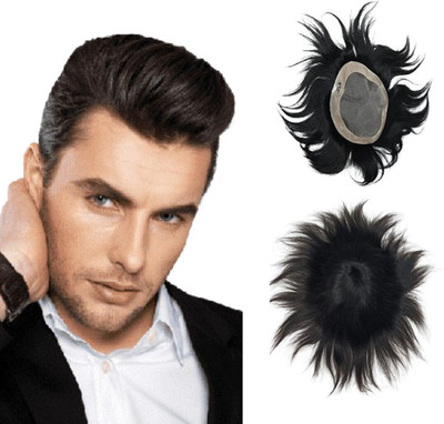 LeModish 8x5 Model-1 Real Human  Patch for Mens – Effortless Styling & Full Coverage Hair Extension