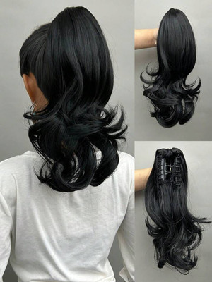 VAGHBHATT Ponytail Claw  Extension - Black Hair Extension