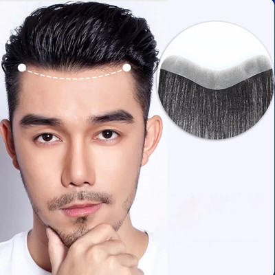 Ritzkart Human  Forehead Topper piece Replacement System  Toupee for Men Hair Extension