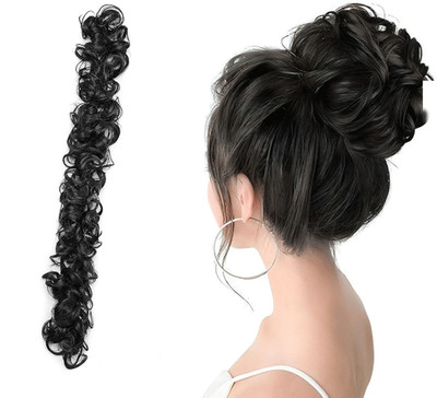 Blushia Messy Frill  Extensions For Ponytail And Bun (Black) Hair Extension
