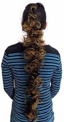 D-DIVINE Women's Synthetic Stylish Highlighted Long Frill Style Braided  Hair Extension