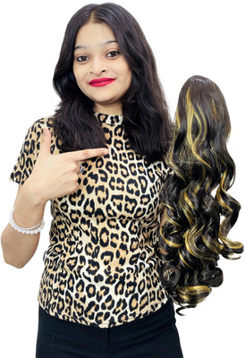 A B S Excellent Quality Brown high lighted switch ponytail Hair Extension