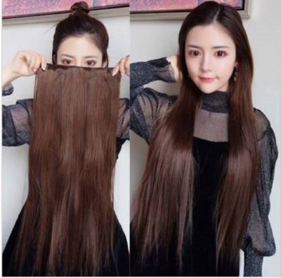 Getvock Stylish straight silky soft brown hair extension Hair Extension