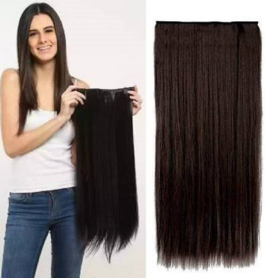 DreamExim Stylish straight silky soft Brown hair extension Hair Extension