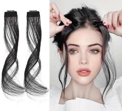 VIVIAN 2Pcs Side Bang Clip in Bangs Real Human  Side Covers  Extensions Hair Extension