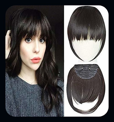 Hamsri 2 Clips Synthetic  Fringe Front Bang for Girls and Women-N Hair Extension