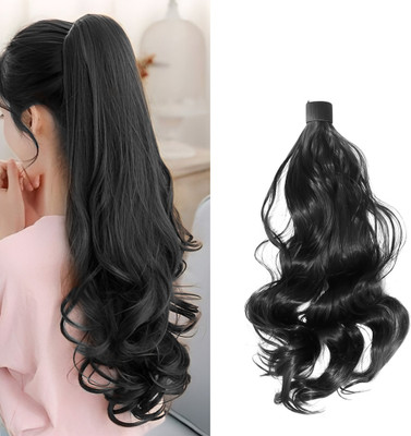 D-DIVINE  Extensions And Wigs Ponytail  looking Scale  Extension, Black Hair Extension