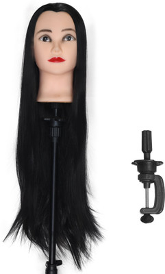 A H S Dummy Synthetic Black hair For Cutting & Styles Length 24-26  set of _1 Hair Extension
