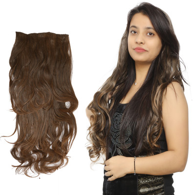 FLUSHIA 5 Clip Extension_24 Inch Highlight Curly Extension  Extension Hair Extension