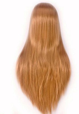 Blushia Synthetic Head Golden Training Long Training Head , GOLDEN HAIR DUMMY Hair Extension