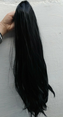 D-DIVINE ROYAL Natural black 2 in 1 pony wig clutcher step cutting style  Extension Hair Extension