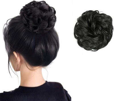 Getvock Synthetic Bun Extension And Wigs, (Black, 1pc) Artificial Juda And Girls Hair Extension