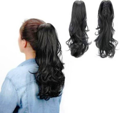 D-DIVINE Clutcher Based Soft Synthetic Black Hair Extension