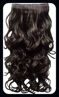 Hamsri 24 Inch Long Full Curly / Wavy 4 Clip Synthetic  Extension-N Hair Extension