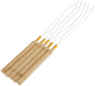 Lebene 5pcs Looper Threader Pulling Hook-Bead Device Tool for or Feather Extension Hair Extension