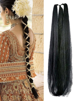 BClassy Choti Black 26 Inch Instant For Women, Girls Bridal Fashionable Hair Extension