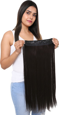 Longmax Soft Synthetic Clip in Extension Sillky black  Extension Hair Extension