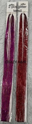 Crazy Hair 2pcs Tinsel/Glitter Extensions/Highlight Extensions  Extension 40 Inches Hair Extension