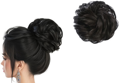 Blushia Messy Bun  Piece  Extension With Elastic Black, 1PC Hair Extension