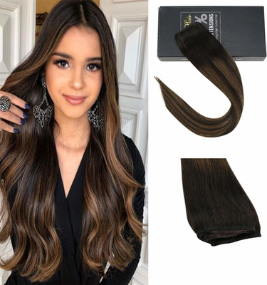 Getvock Beautiful Look Hightlight Wavy  5 Clip In Hair Extension