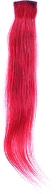 Ritzkart 16 inch Straight Red Color Clip on Streaks Extensions ( 1pc ,Red). Hair Extension