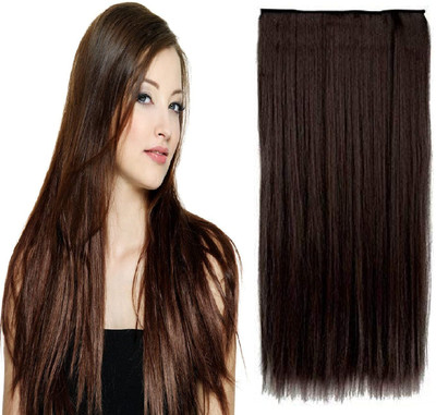 SHIVA 5CLIP BROWN 20 INCH Straight Extensions 1PC Hair Extension