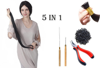 Ritzkart 20 inch 25 PC I TIP  Extension With 4in1 Micro Extension Tool Combo Hair Extension
