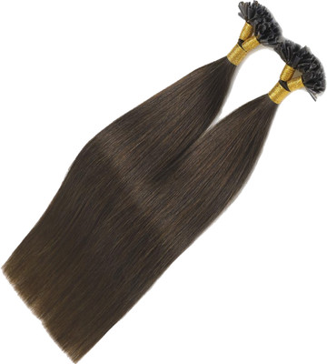 RefynHair Women U-Tip 22 Inch Straight Natural Brown Permanent  Extension | Set of 50 Hair Extension
