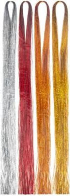 addonhair 4 Piece Set Tinsel (Mixed Color) Hair Extension