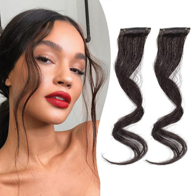DreamExim Bangs  Clip in Bangs 2pcs Side Bangs Clip on Fringe Bangs Synthetic Hair Extension